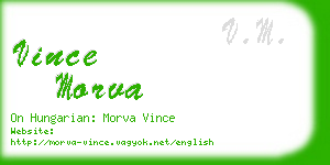 vince morva business card